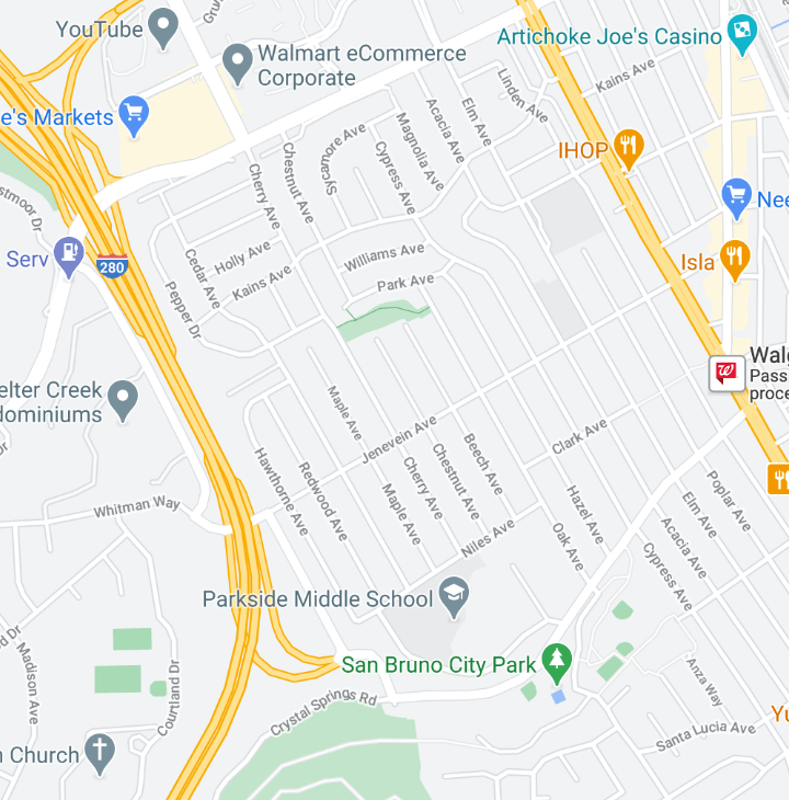 The map of where the restaurant is located.